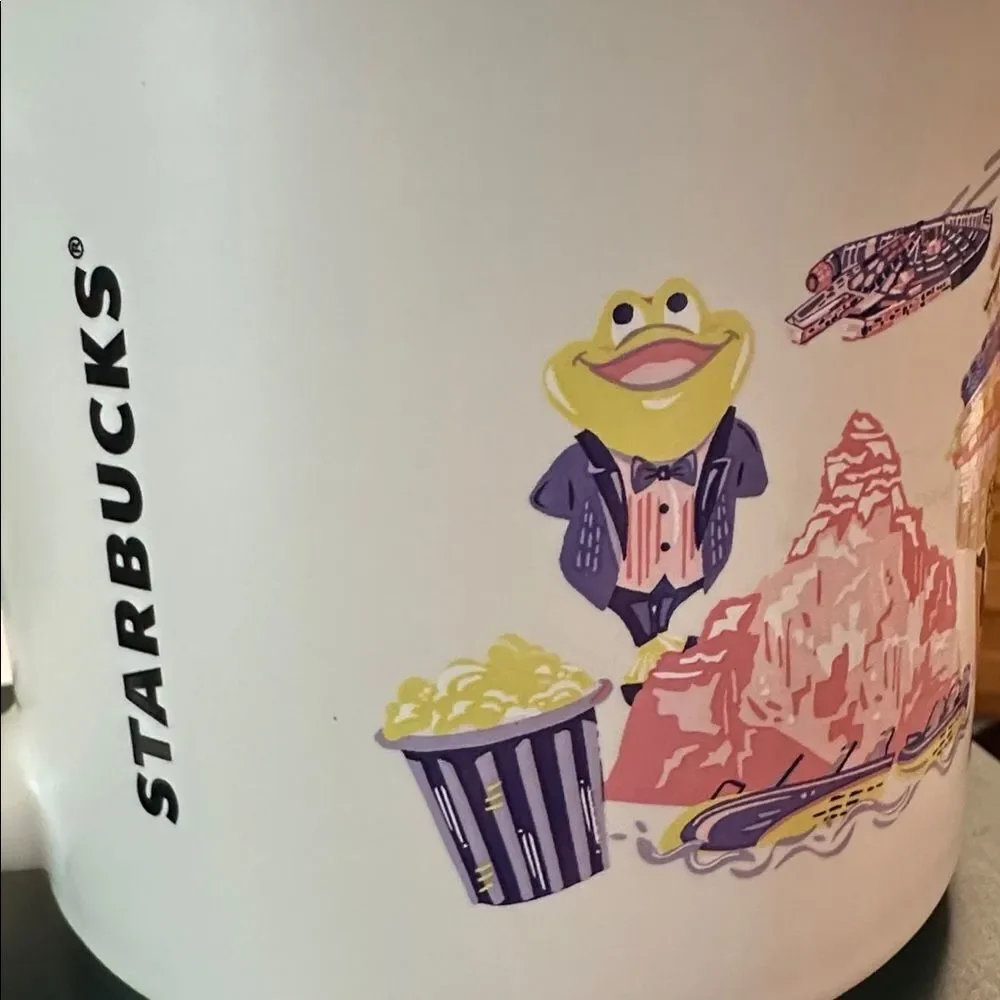 Starbucks Disneyland Mug Duo full size & mini Purple and  Pink NWT